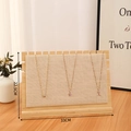 Linen necklace display stand with wooden frame and 20 hooks for jewelry organizing - 33*22.5 Necklace Board Linen