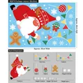 Detailed size guide for Santa Claus and snowflake static window clings showing 30x20cm sheet - Color Static Sticker-BQ076
