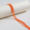 Handmade multifaceted orange zircon crystal beads for DIY bracelets and necklaces - 2mm / Orange
