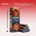Mahendra strawberry incense sticks in premium blue box with portable small packs - Strawberry