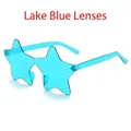 Fashionable rimless star shaped sunglasses in lake blue color for party wear - Lake Blue
