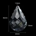 Transparent crystal glass teardrop pendant with 46mm facets for sun catchers - 48MM Lily Shape