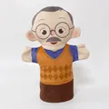 Grandpa hand puppet with round glasses and grey beard for storytelling and roleplay - 25cm Half-body Grandpa