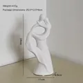 White matte ceramic abstract figurine of a couple hugging for Nordic home decor - Princess Carry Style