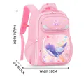 Dromerige roze schoolrugzak voor meisjes, afmeting 41x31x15 cm voor groep 5 tot en met 8 - Groot Roze Walvis