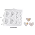 Stampo in silicone a cuore per ciondoli in resina con fiori e spessore 0,9 cm - Patch a Cuore