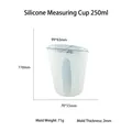 Translucent 250ml silicone measuring cup with visible dual scale markings on white background - 250ml Silicone Measuring Cup