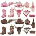 20pcs Western Cowboy charms including boots, hats and pistols for DIY jewelry making - Mixed 20Pcs Enamel Western Cowboy Series (Set)