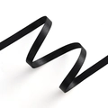 Elegant 1cm solid black satin ribbon with smooth glossy finish for gift DIY wrapping - 1CM Double Sided Satin Ribbon [Black] 80 Yards