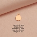 Polierter runder Anhänger aus Edelstahl in Roségold 8,3x6mm für DIY-Schmuck - Roségold