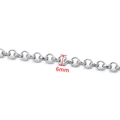 6mm silver stainless steel pearl link chain necklace for DIY jewelry making and crafts - Textured Round Pearl Chain / 6mm / Steel