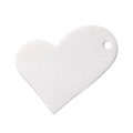 Minimalistische zilveren roestvrijstalen hartvormige hanger met een gepolijste afwerking - 17mm Kleine Hartstijl (KLJ6697-Z)