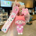 Rosa Sakura Mädchen Schlüsselanhänger mit Katzenohr Hut und Blumen Armband - Sakura Katzenohren Mädchen