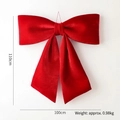 Large red velvet Christmas bow decoration, 110cm x 100cm, for festive tree ornaments - 100cm Butterfly / Red