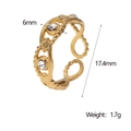 Details zu 6mm Breite und 17,4mm Innendurchmesser des vergoldeten Edelstahlrings - Gold