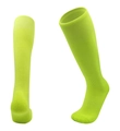 Neon green kids' soccer socks with cushioned towel sole and thickened long tube - Fluorescent Green