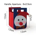 Weihnachts-Geschenkbeutel aus Filz in Rot und Blau mit Maßen und Clown-Motiv - Weihnachtsfigur Vertikale Handtasche