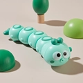 Mechanical wind-up caterpillar toy in mint green color with cute moving joints - Green