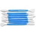 8-piece blue and white dual-headed fondant sculpting tool set for DIY cake modeling - 8pcs Blue Set