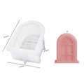 Arch door silicone mold for DIY Roman castle candles and gypsum crafts, 9.9x7.9x4.4cm - NO.2 Castle