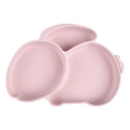 Pink cartoon elephant silicone divided suction plate for baby self feeding training - Y26 Single Plate (Pink/Cartoon Divided)