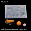 DIY silicone mold for mini ice cream cone and scoop clay food crafts 4.5x2.8cm - Style 6