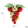Grappolo di Natale con sfere rosse e oro, decorazione appendibile per albero da 18cm - Medio (18cm) / Oro Rosso