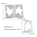 Star-shaped Christmas candle holder silicone mold with detailed dimension measurements - D6173-5 Large Splicing Candle Holder (Plate 3) Mold