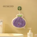 Essuie-mains en polaire corail violet en forme d'oignon avec boucle de suspension - Oignon