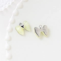 Bow tie alloy pendant in pale yellow with silver heart detail for DIY jewelry making - 8# Bowknot-Yellow