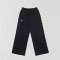 Schwarze Baumwoll-Jogginghose mit weitem Bein, Kordelzug und Kreuzgrafik-Druck - XS / Wildschwarz