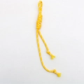 Adjustable yellow woven nylon cord charm for mobile phones and luggage accessories - Yellow