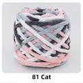 Filato di ciniglia spesso in rosa, bianco e grigio per maglia DIY, colore 81 Gatto - Tavolozza di Colori del Gatto