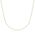 Minimalistische 925er Sterlingsilber Halskette mit polierter goldener Rundperlenkette - Halskette / 925er Silber / Gold