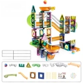 234-piece magnetic building tiles and ball track set in random colors for DIY construction - 234PCS (English Color Box)