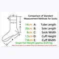 Size chart showing 20cm sole length and 14cm height for anti-slip coral fleece socks - Size Chart
