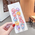 Set of 10 colorful children elastic hair ties featuring rainbow and crown designs - Rainbow Crown (9#) / 10 Pieces Pack