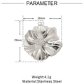 Polished stainless steel daisy pendant dimensions 29mm by 26mm for DIY jewelry making - VG727-Flower