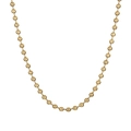 Elegant gold-tone stainless steel ball chain necklace shown on a clean white background - Pearl Necklace / Gold