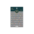 Embossed tulip nail art stickers in various colors on a dark green backing card - TS-1389 New Relief Aesthetic Tulip