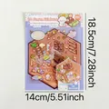 3D scenic DIY sticker set with piano and pets for children creative scrapbooking - Brown Pet Library