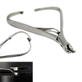 Silver stainless steel piercing tool with serrated tip and non-slip handle grip - Stainless Steel / Three Hole Clamp with Dual Spring