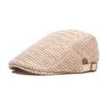 Gorra de paja para hombre en color beige con hebilla ajustable y diseño de verano - Ajustable / Beige