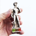Souvenir resin David statue fridge magnet with Italy flag base and golden text - 3D David Statue