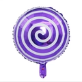 18-inch purple spiral lollipop foil balloon for children's birthday party decoration - Purple Lollipop