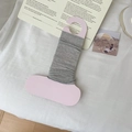 Calentadores de punto gris estilo ballet en tarjeta rosa para atuendos JK mujer - Talla única / Gris claro