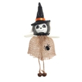 Bambola strega di Halloween con cappello a punta e vestito di iuta marrone decor - Stile Fantasma