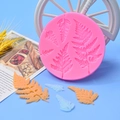 Silikonform mit Farnblatt-Motiv für Fondant und Kuchendekoration im Tropen-Stil - Rosa Farnblatt Textur Stil (186#)
