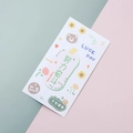 Cute cartoon PVC stickers featuring bears and flowers for water bottles and journals - Work Hard