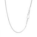 Silver woven foxtail chain necklace with minimalist S-hook clasp for women - 925 Silver / 47cm / White Gold Color(XD545)